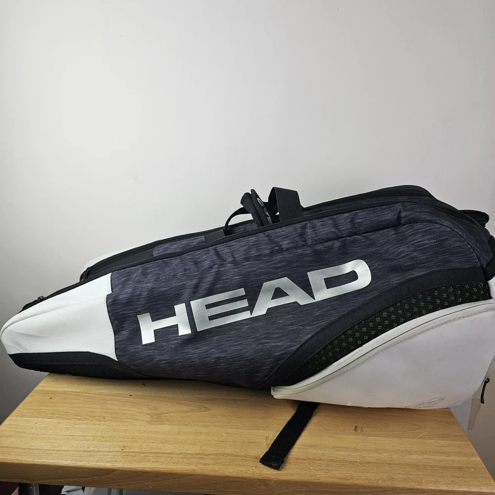 Head Djokovic Monstercombi 12 Racket Bag Black White‎ #283009 Tennis Backpack